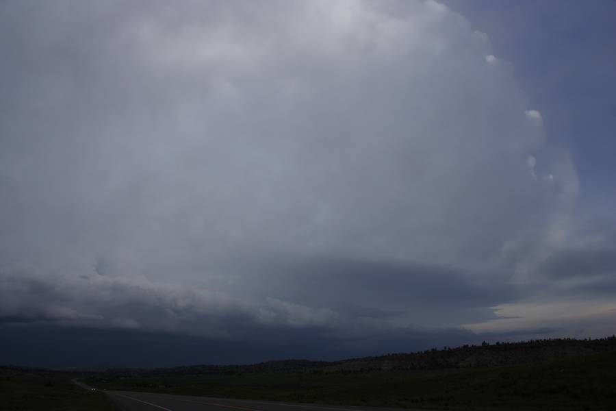 cumulonimbus thunderstorm_base : S of Roundup, Montana, USA   19 May 2007