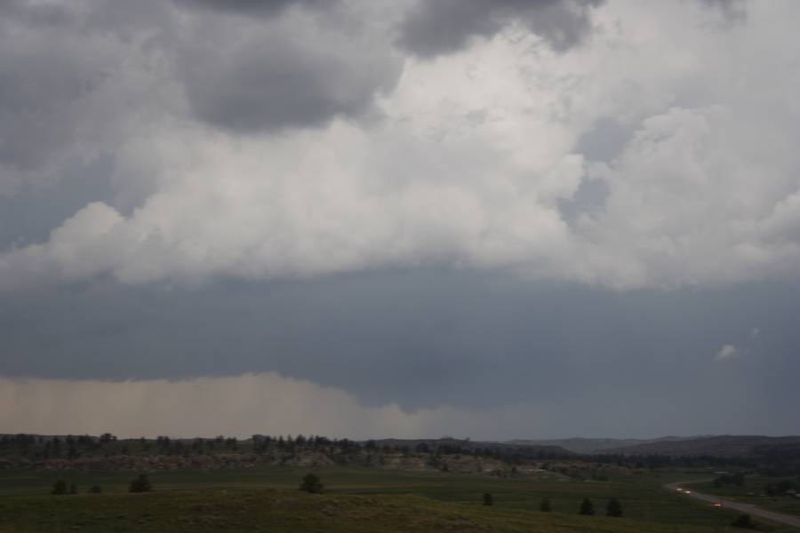 cumulonimbus thunderstorm_base : S of Roundup, Montana, USA   19 May 2007