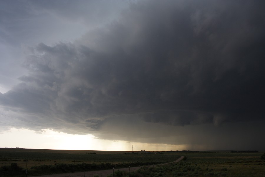 cumulonimbus thunderstorm_base : ESE of Campo, Colorado, USA   31 May 2007