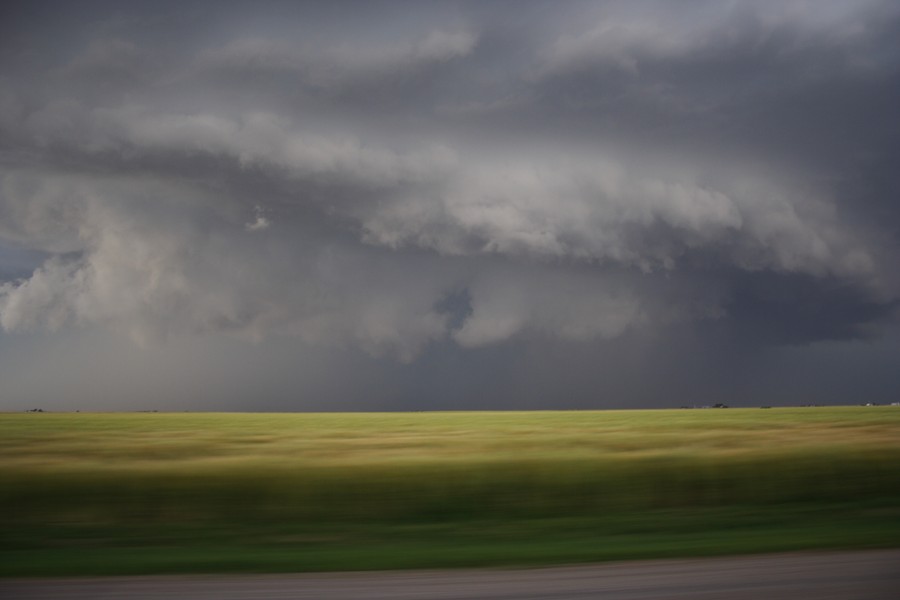 cumulonimbus thunderstorm_base : E of Keyes, Oklahoma, USA   31 May 2007