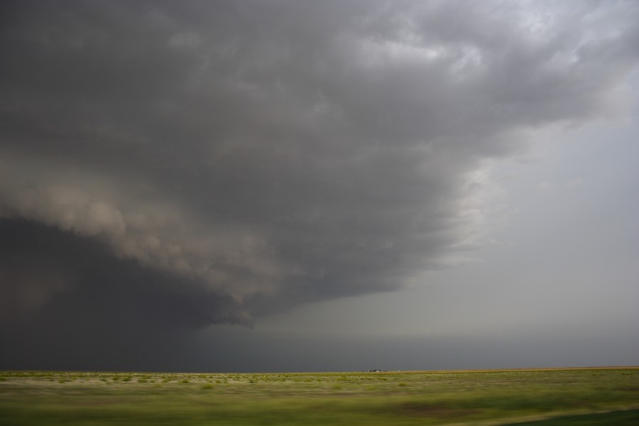 cumulonimbus thunderstorm_base : E of Keyes, Oklahoma, USA   31 May 2007