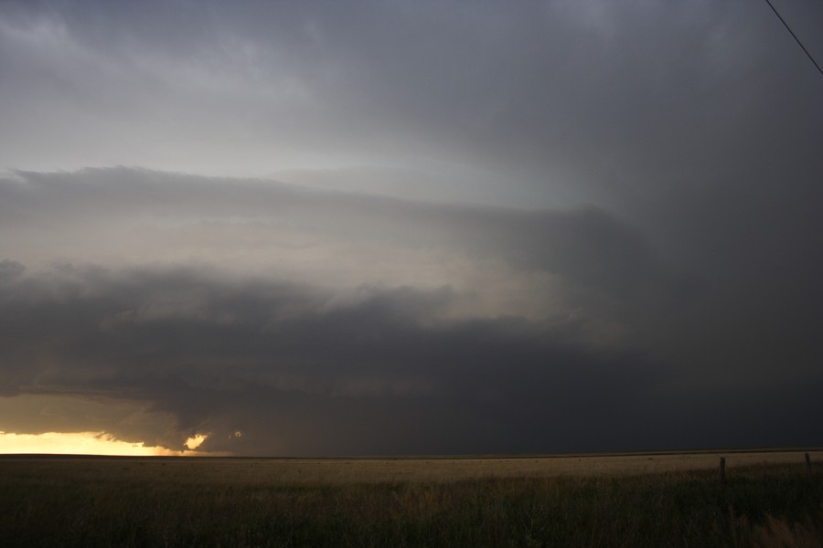 cumulonimbus thunderstorm_base : E of Keyes, Oklahoma, USA   31 May 2007