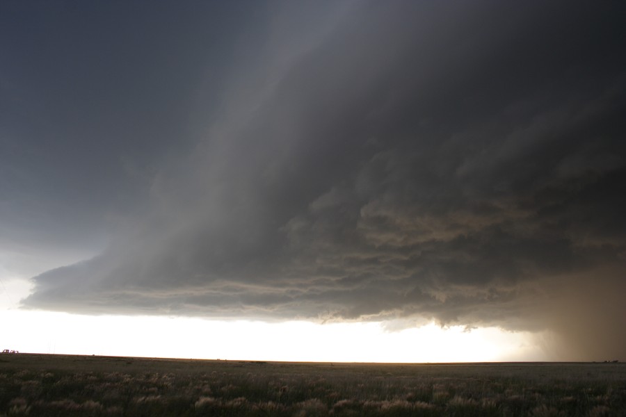 cumulonimbus thunderstorm_base : E of Keyes, Oklahoma, USA   31 May 2007