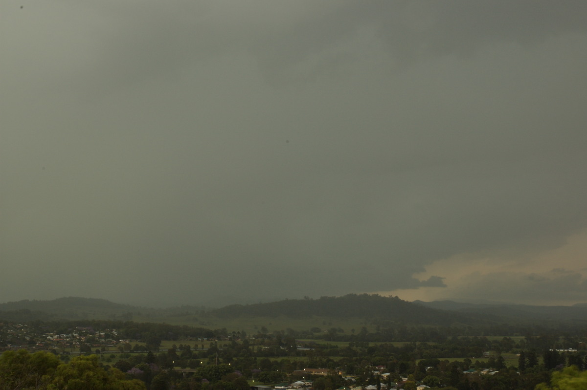 cumulonimbus thunderstorm_base : Kyogle, NSW   28 October 2007