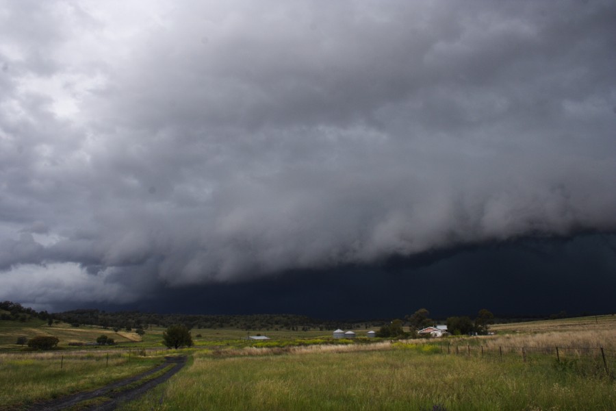 cumulonimbus supercell_thunderstorm : W of Gunnedah, NSW   14 October 2008