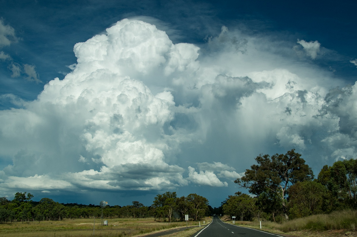 thunderstorm cumulonimbus_incus : near Warwick, QLD   24 January 2009