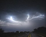 June 11 2003 Central Texas Supercells and squall line merge into MCS and spectacular anvil crawler display